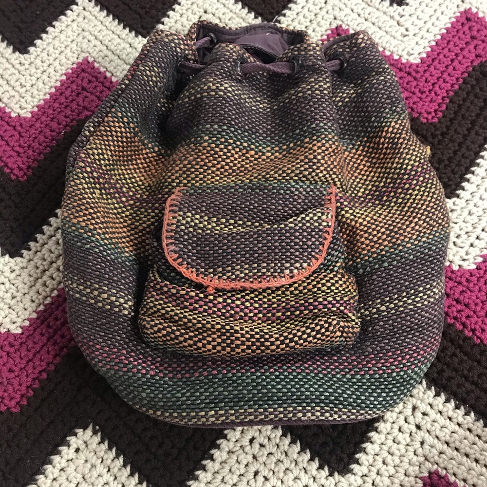 Hippie Grunge Baja Drawstring Backpack